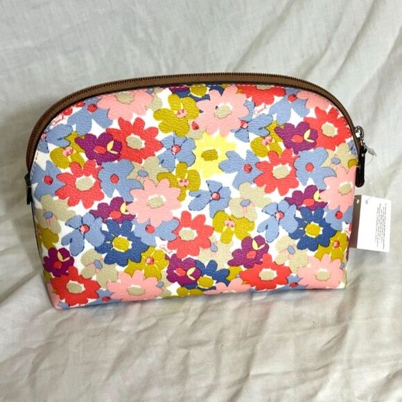 Coach Floral Zip Pouch – Bright & Bold Blossom Print - Picture 2 of 3